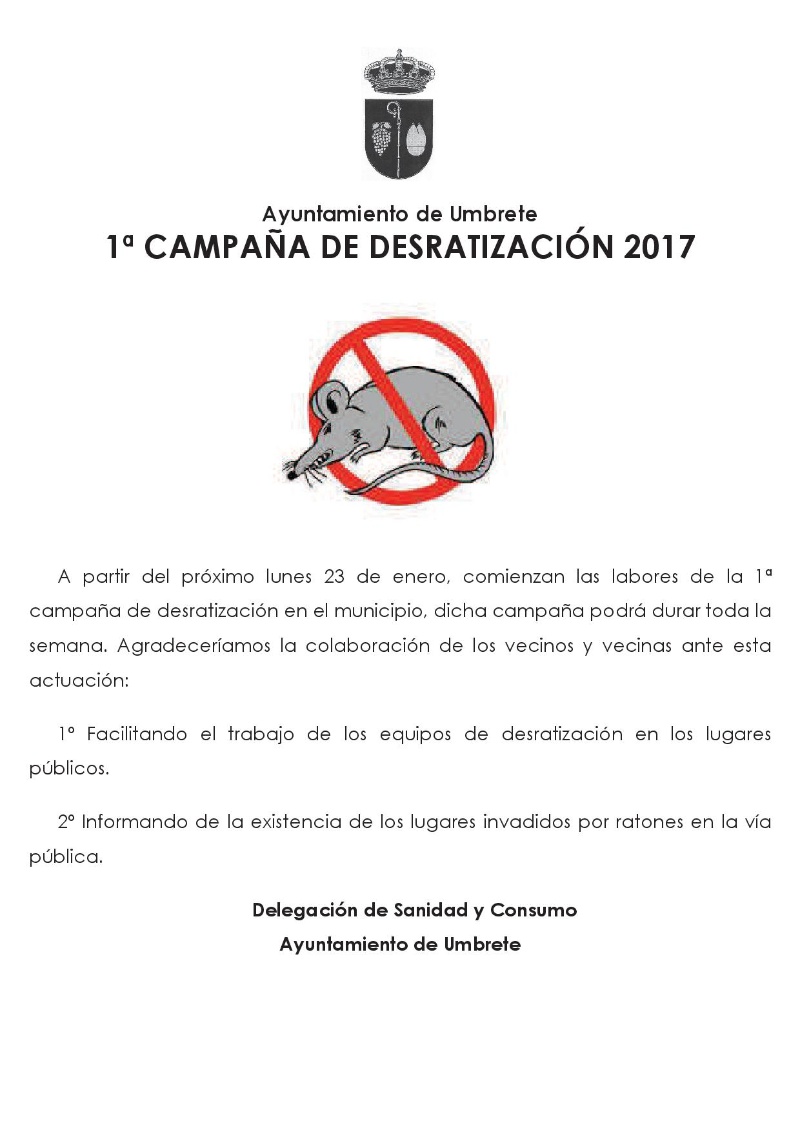 cartel 1ª desratización 2017